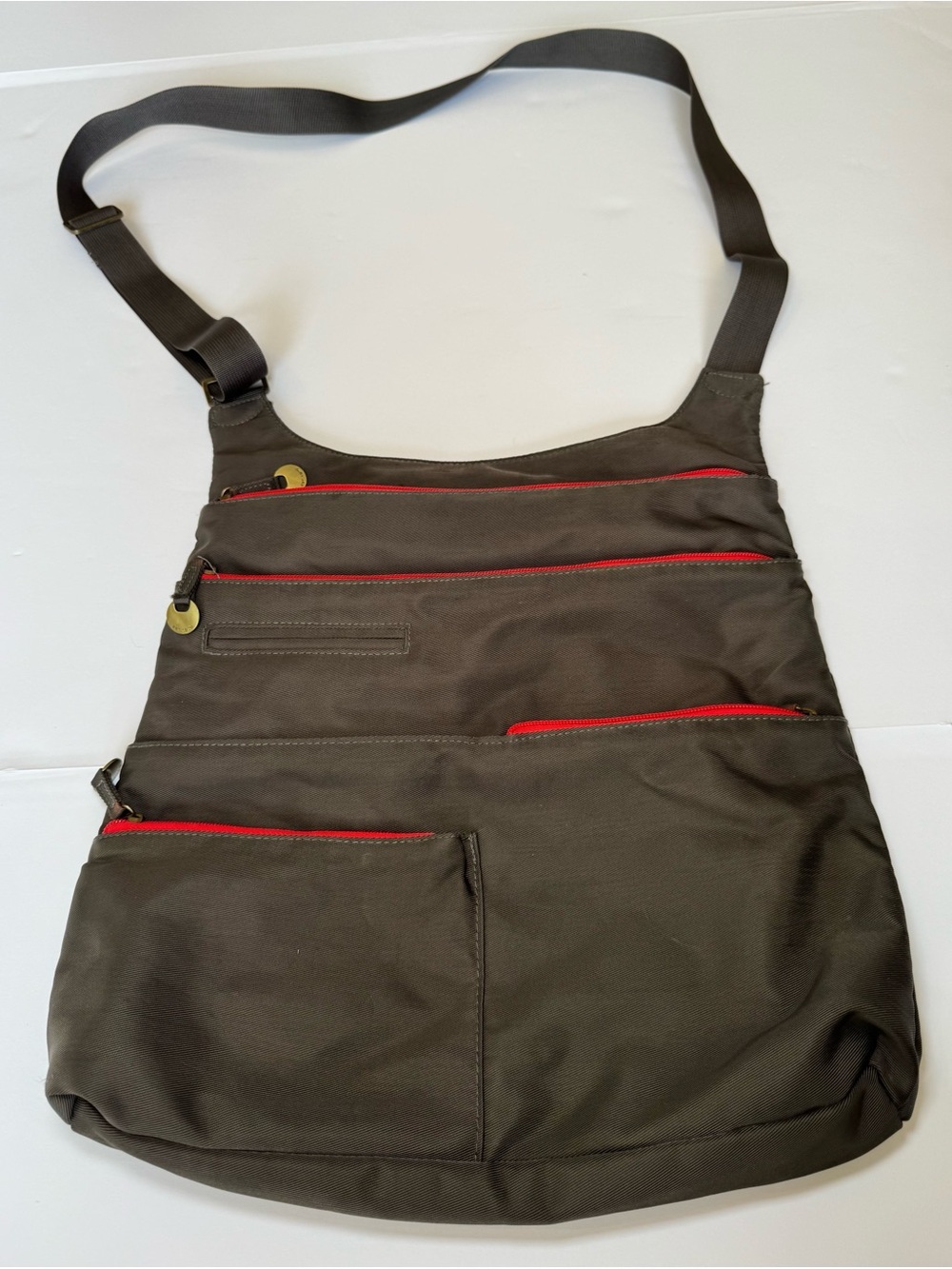 Travelon Anti-Theft Multi-Zip Nylon Crossbody Bag Purse
